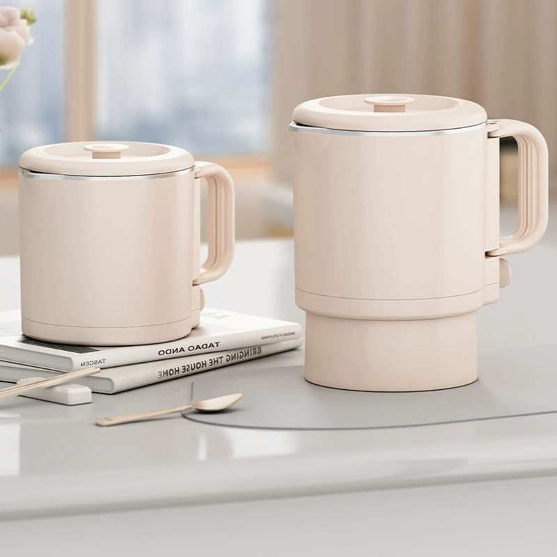 Новый стиль складной чайник портативный телескопический домашний мини-общежитие путешествия наружная изоляция теплая вода складной чайник