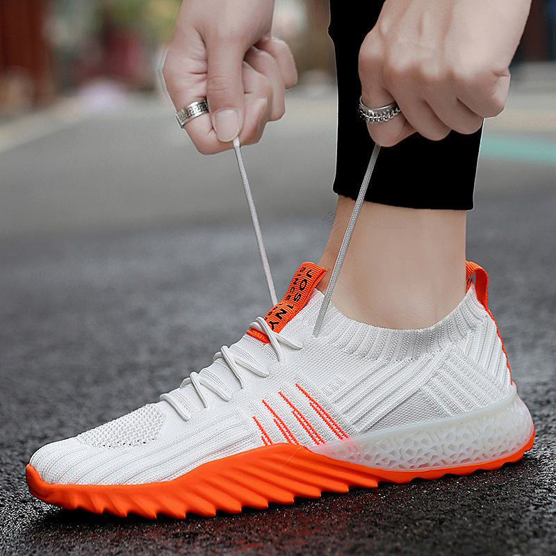 Men's Shoes Summer Breathable Teenagers Leisure Flying Mesh Thin Couple Sports Trendy Shoes Student Mens shoes