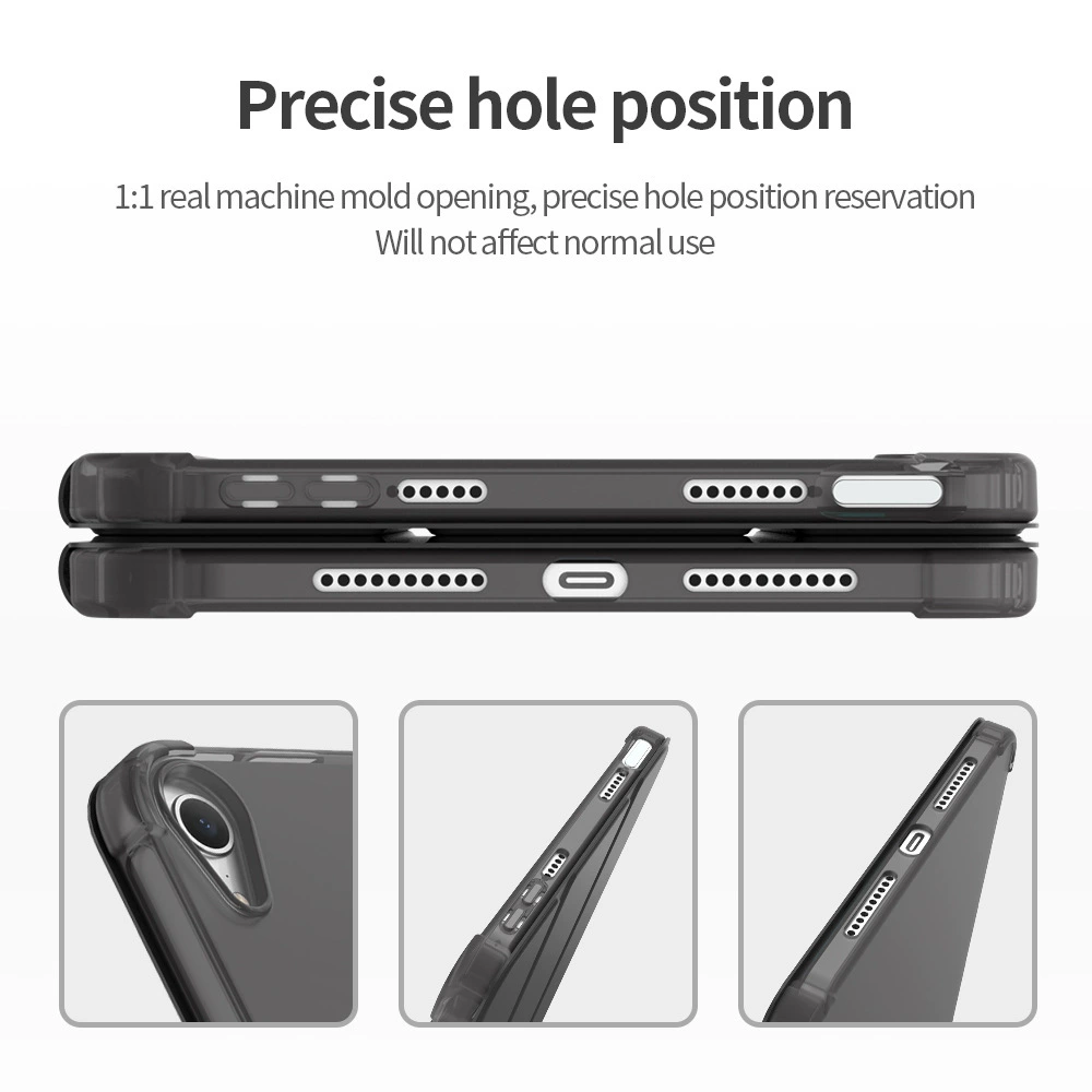 Защитный чехол (iPad) для iPad mini 6 — PU и силиконовый трёхстворчатый подставка, слот для ручки, соты против падения