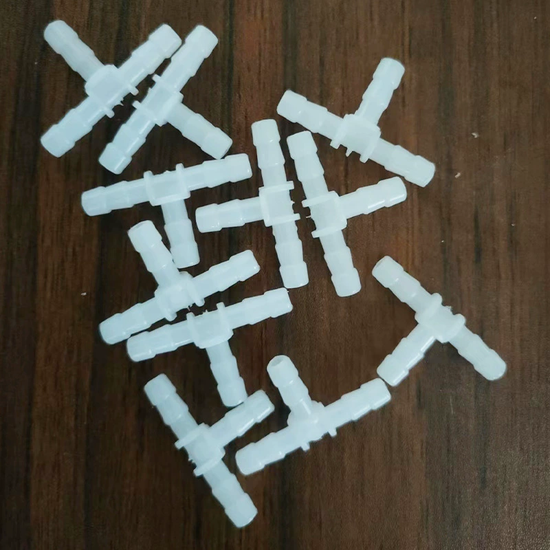 Трехходовой Т-образный соединитель равного диаметра, гибкая водопроводная труба с зубчатым соединением, пластиковые комплектующие для клапанов, прямая резьбовая соединительная труба для водоснабжения.