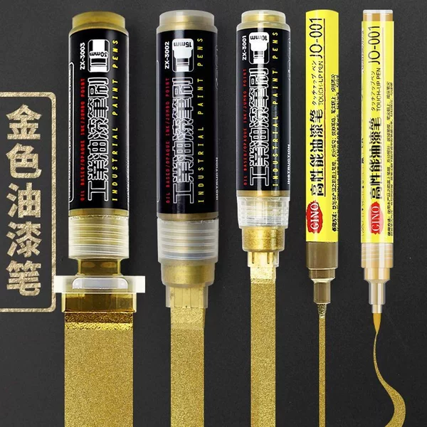 Gold paint pen model, metal pen, waterproof celebrity signature oil-based marker pen, sign-in pen, furniture gold-painting pen