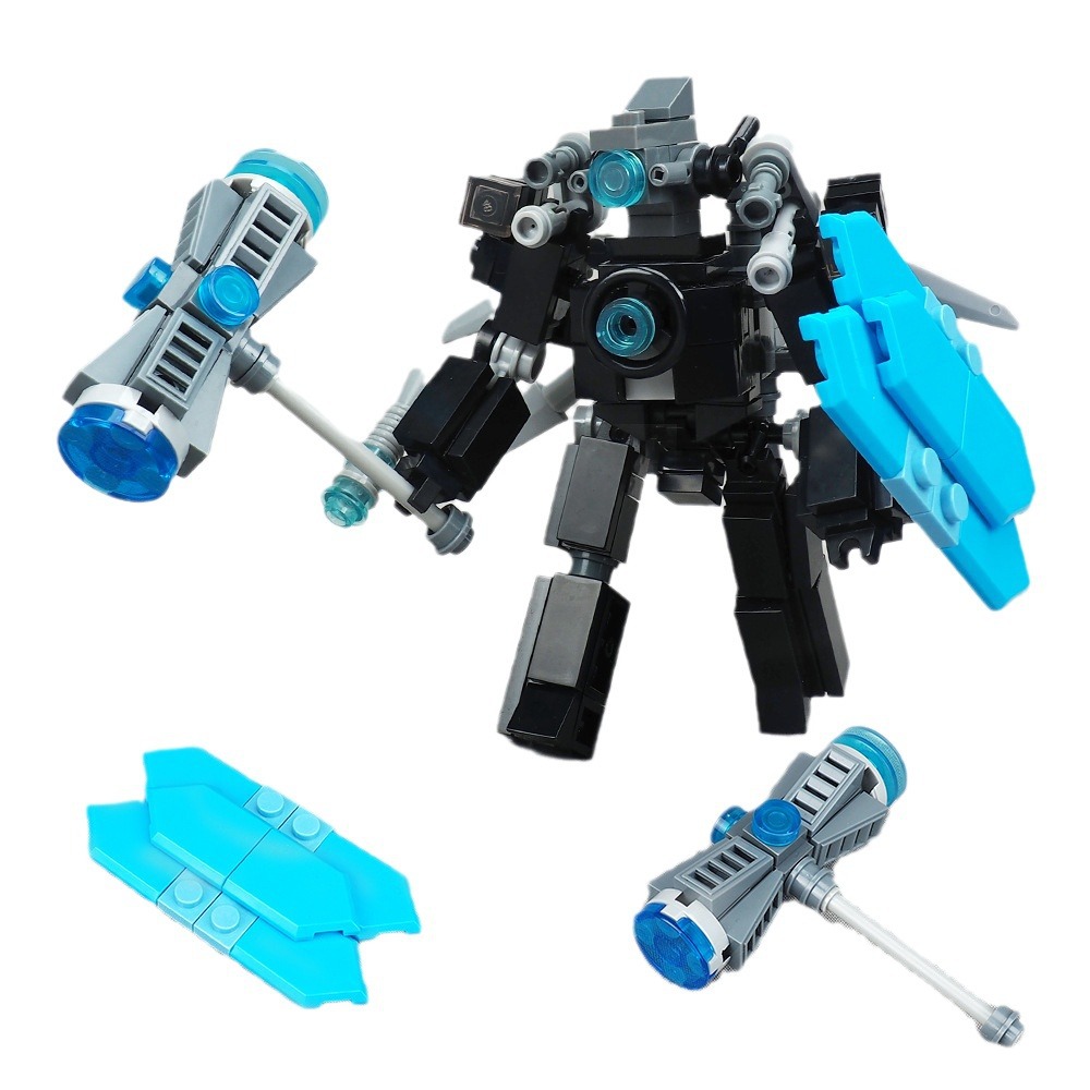 RAYTHEON MECHA 빌딩 블록 화장실 다중 전쟁 장면 장비 모델 작은 입자 조립 장난감