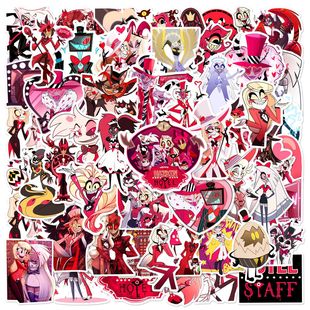 56 Amazon Explosions Animation Hazbin Hotel Hell Inn Graffiti Stickers Mobile Phone Shell Waterproof Stickers