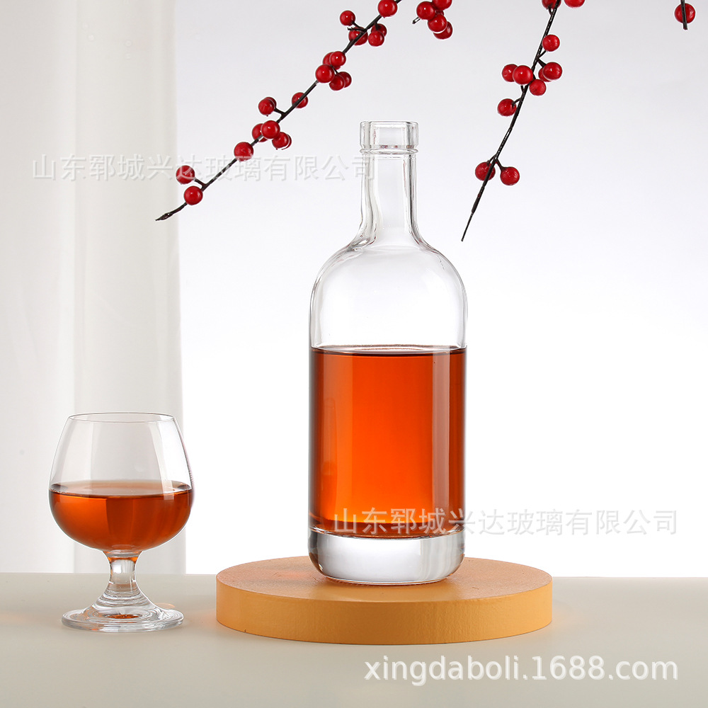 玻璃酒瓶一斤装晶白瓶可印刷白酒瓶洋酒瓶高端过酒瓶