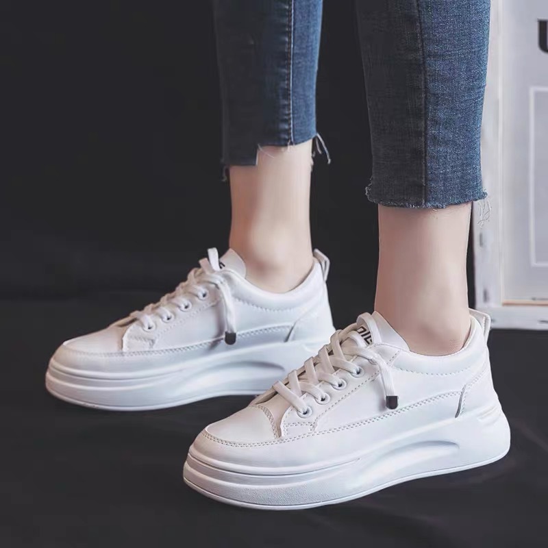 Witte platform sneakers voor dames casual skateschoenen_voghion.com