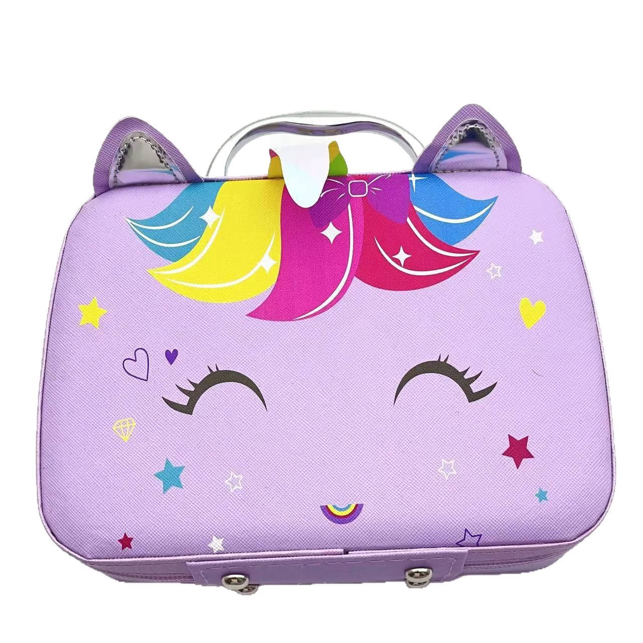 Children's set for makeup, blue makeup box, storage system, bag, (Cross-border trading)