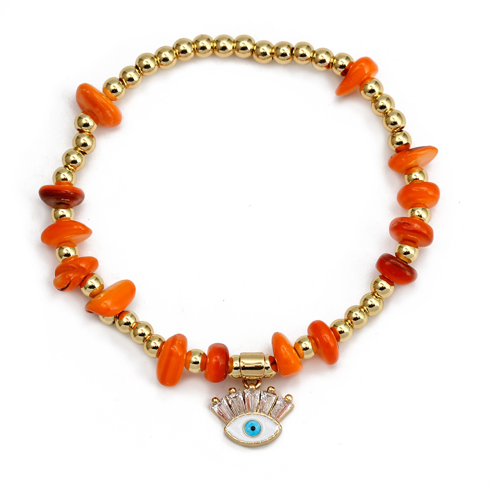 Fashion Eye Copper Inlay Zircon Bracelets 1 Piece