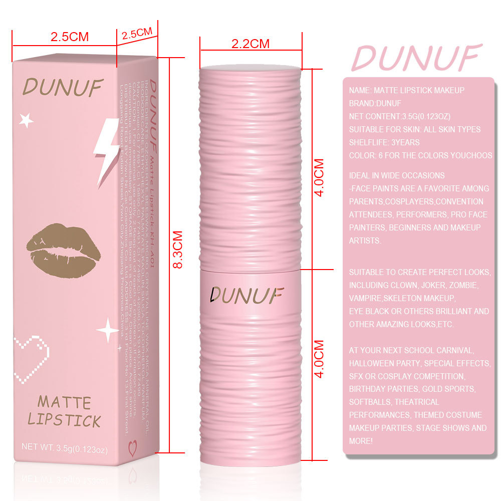 DUNUF 6-color face color lipstick matte universal. Please check it out! Link Disclaimer - For Foreign trade only Application Scenario