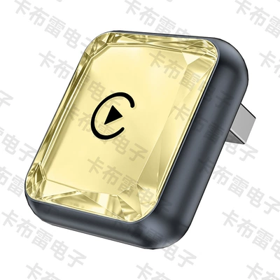 Adapter Two-In-One Car-Machine | Simsiz CarPlay və Android Auto - q1ax-gun-gray-gold-diamond-metal-glass-carplay-android-auto-2-in-1-only-suitable-for-overseas-systems