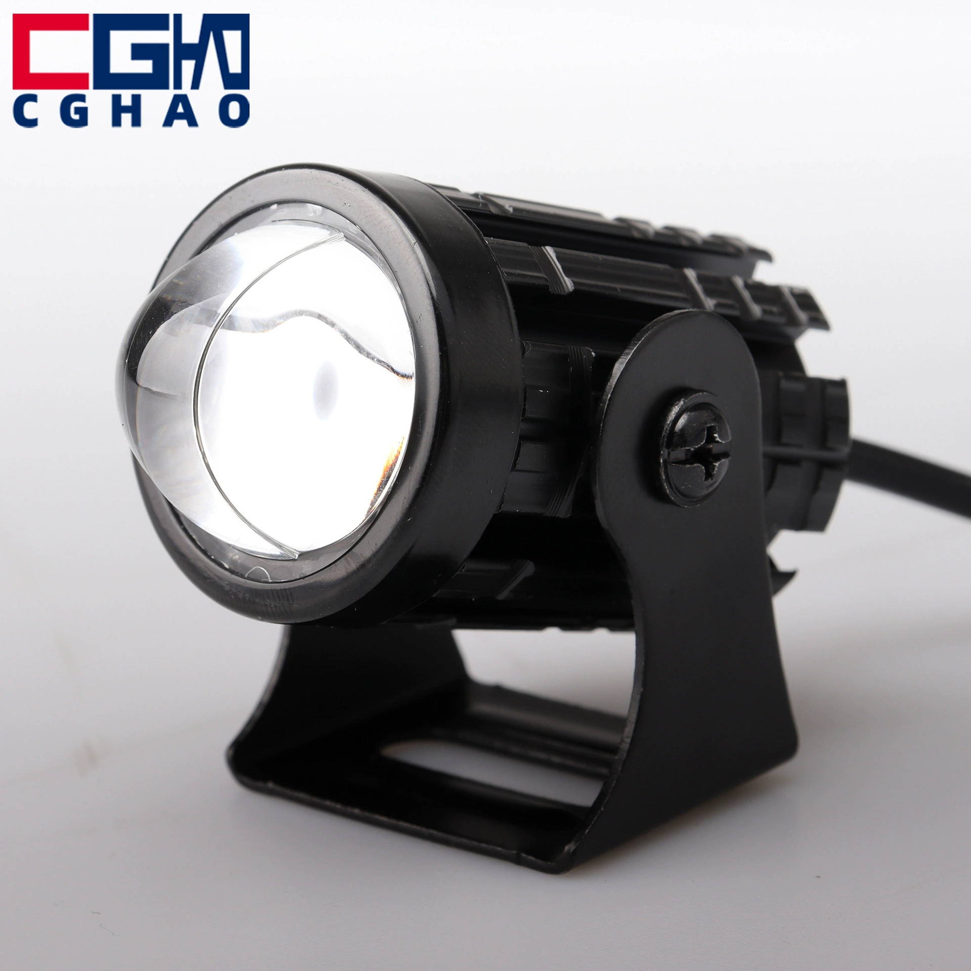 Светодиодный небольшой стальной прожектор для мотоцикла, двухцветный электромобиль, модифицированная фара, дальний и ближний свет, встроенная фара для мотоцикла