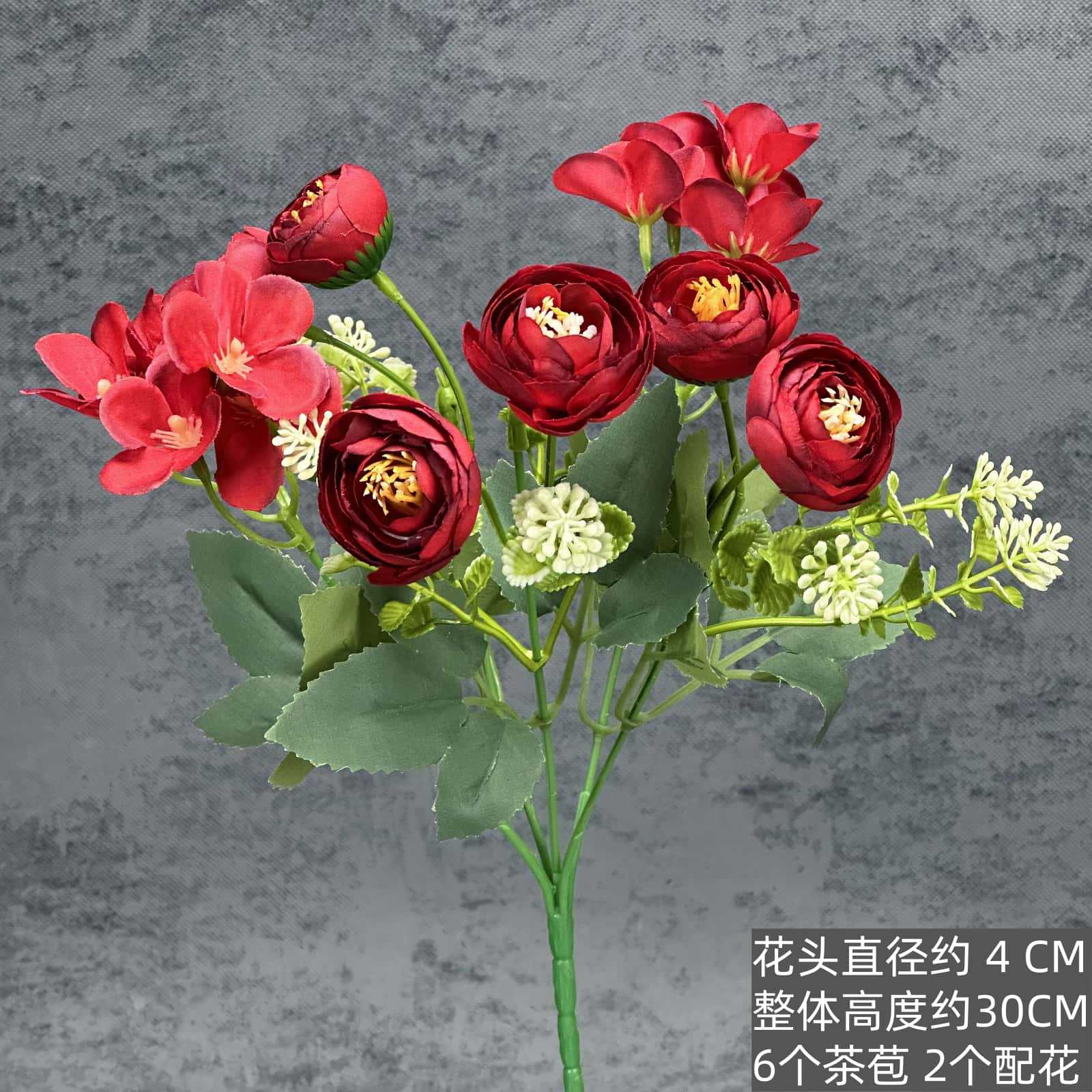 Simulación de la decoración del hogar hecha a mano rosa decoración de la escena de la boda flores falsas transfronterizas al por mayor
