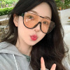 Fashionable brand sunglasses, retro mask, Korean style, European style, internet celebrity, fitted