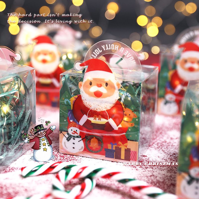 圣诞节礼物平安夜苹果盒卡通平安果包装盒现货圣诞苹果盒纸盒20个