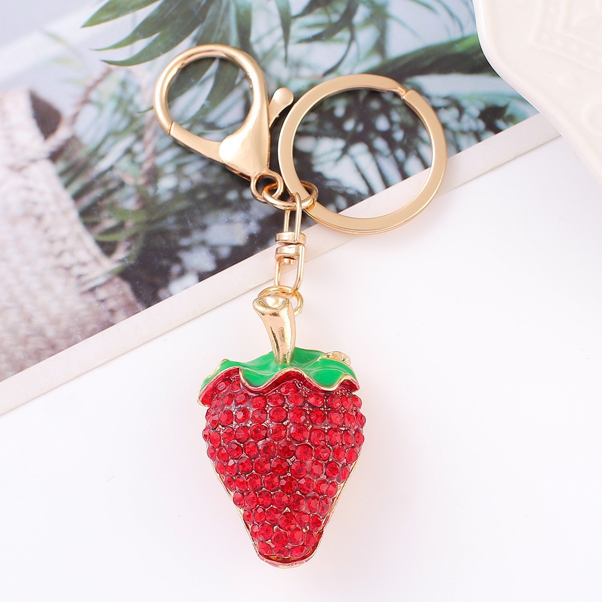 Llavero de cereza esmaltado personalizable