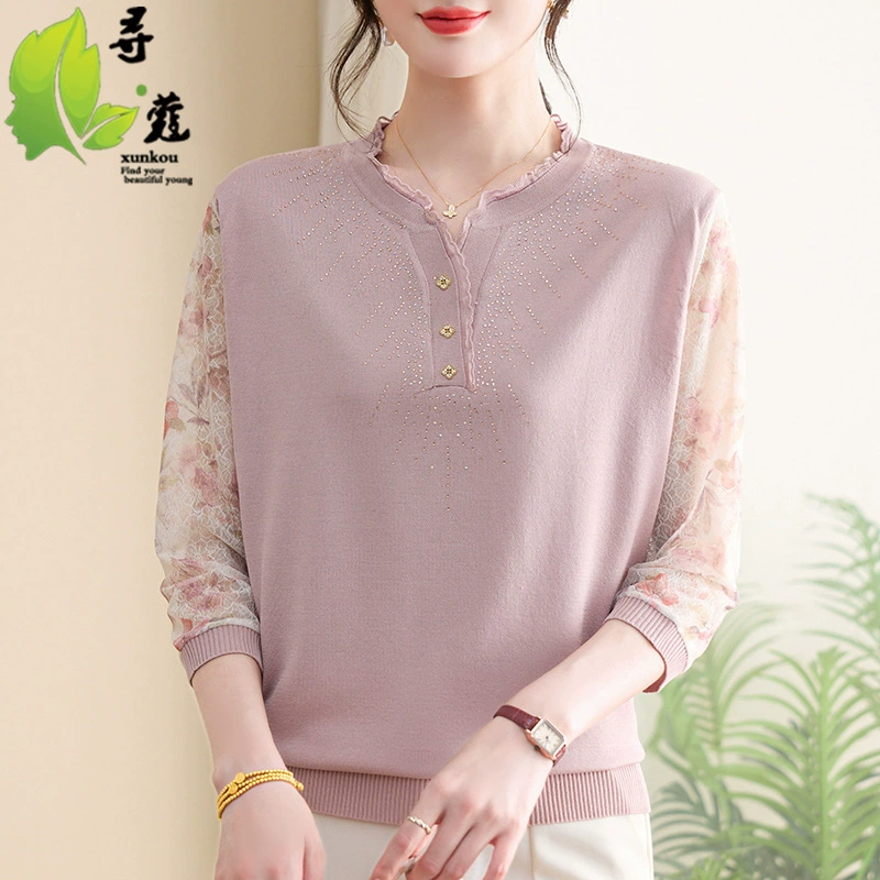 Элегантные летние повседневные топы с рукавом три четверти для женщин среднего и старшего возраста, тонкая летняя одежда для женщин 40-60 лет.