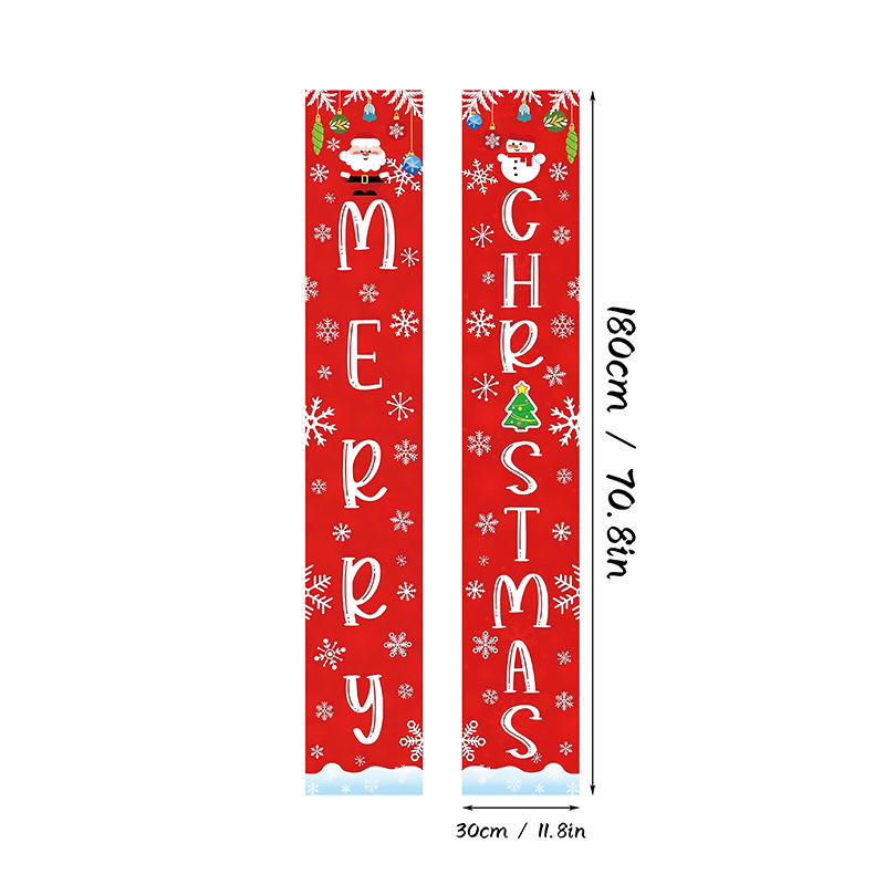 2025 クロスボーダー新クリスマスカプレットクリスマスパーティー装飾グリンチドア吊りホリデー装飾ドアカーテン|undefined