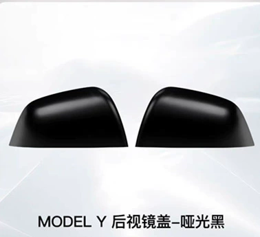 Carbon Fiber Pattern Decorative Parts, Other Automotive Exterior Supplies - 21-24-my-rearview-mirror-protective-cover-abs-matte-black