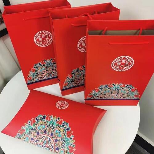 Scarf Gift Box Set, Red Scarf, Silk Scarf Gift Box, Annual Meeting Gift Box, Empty Box, Goodie Bag, Ethnic Style Handbag