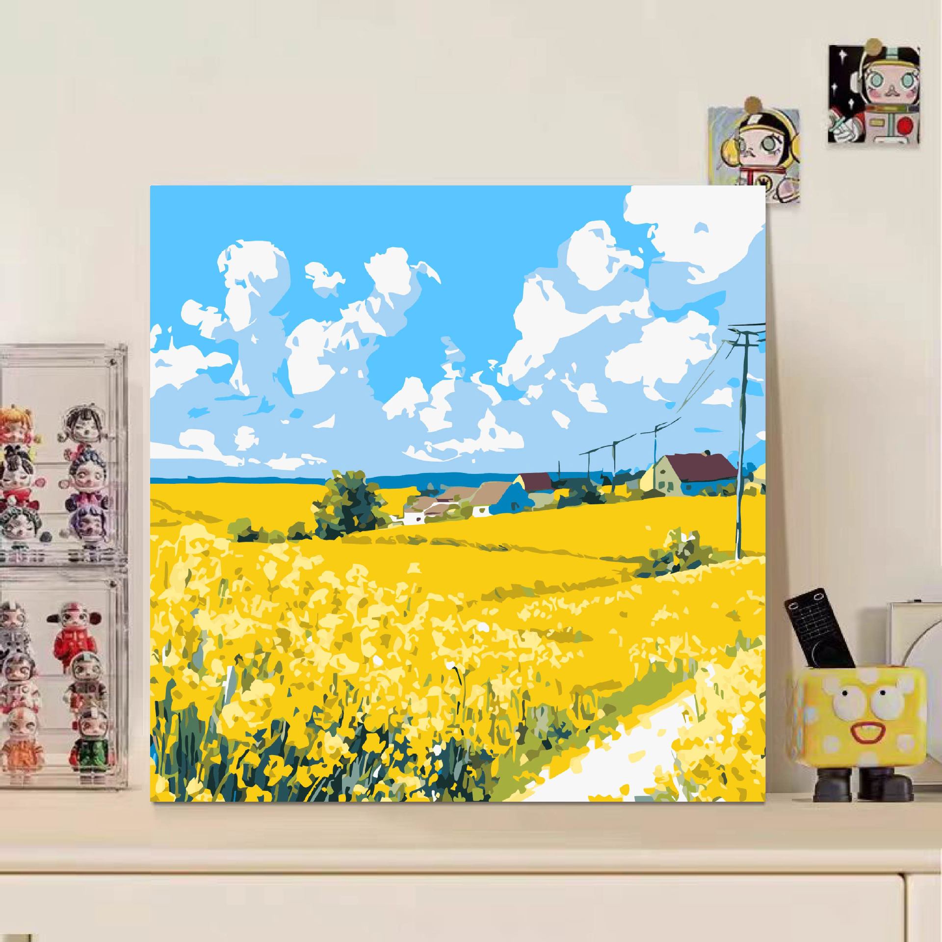 Niños didiy pintura digital acrílico relleno de pintura de dibujos animados pintura de pintura a mano 20 * 20