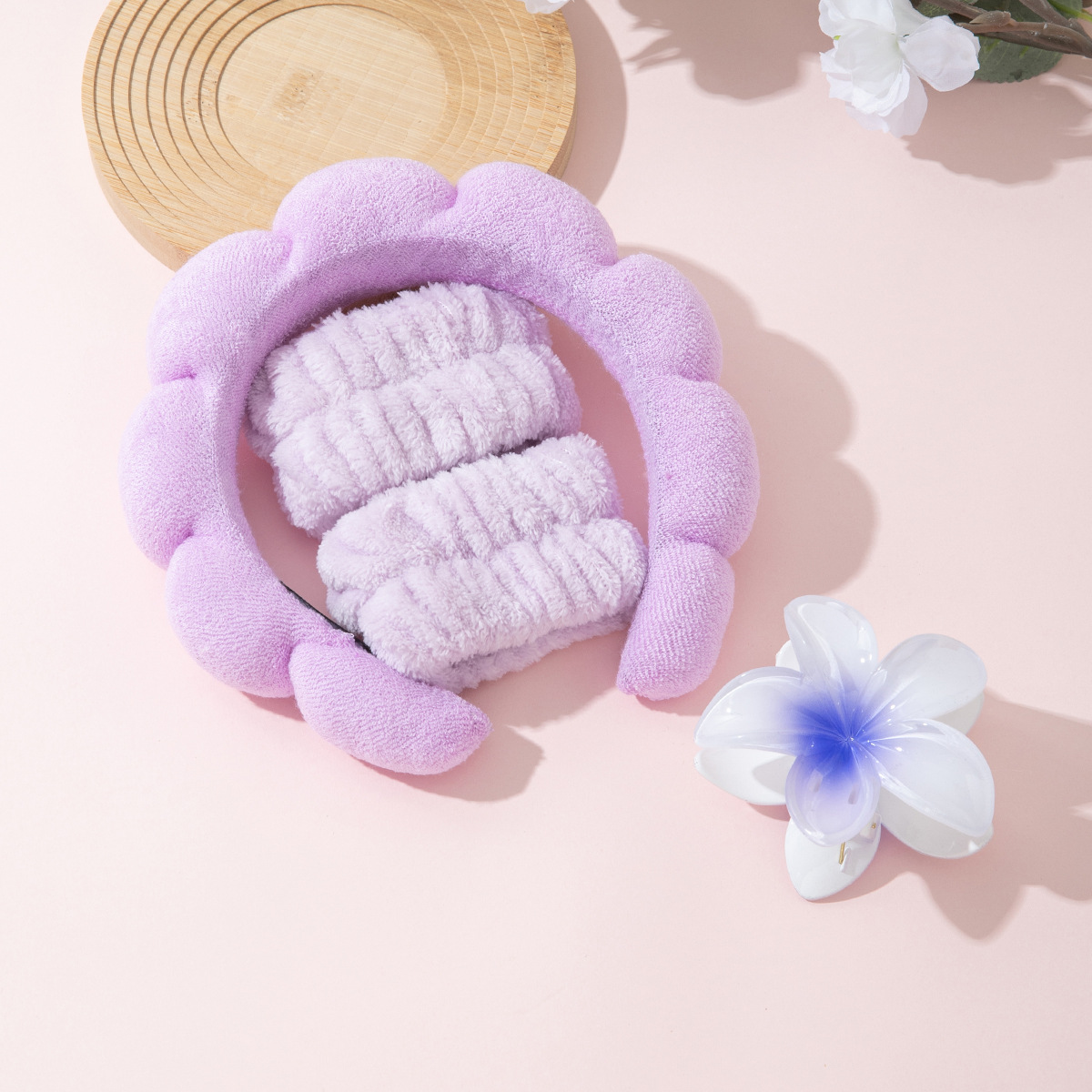 Nube transfronteriza cabello abrazadera de agarre conjunto de huevos multicolores flores de agarre abrazadera de gran tamaño correa de muñeca impermeable al por mayor