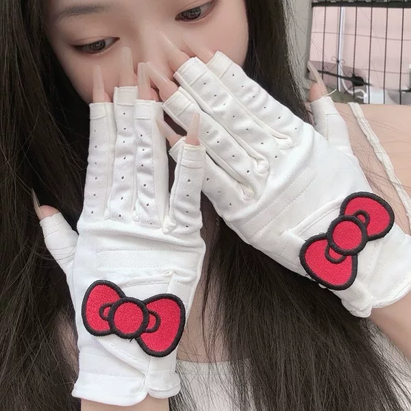 New High-Looking Anti-Uv Gloves, Electric Vehicle Sun Protection Gloves, Non-Slip, Wear-Resistant Manicure Gloves, Half-Finger Touch Screen