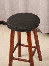 實木圓形夾海棉加厚防滑松緊收口凳子套罩透氣墊子套現代