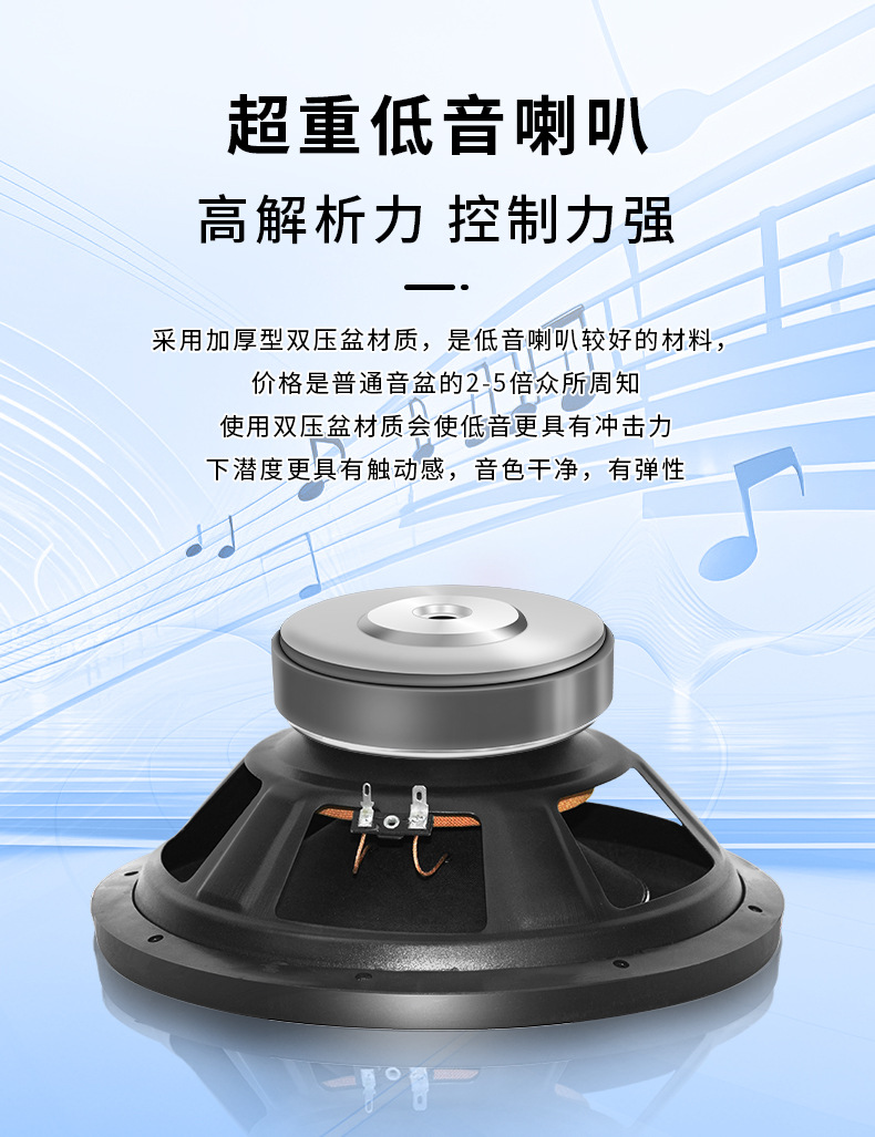 Thunder car subwoofer audio car 10 inch 12v active power amplifier high power speaker source manufacturers