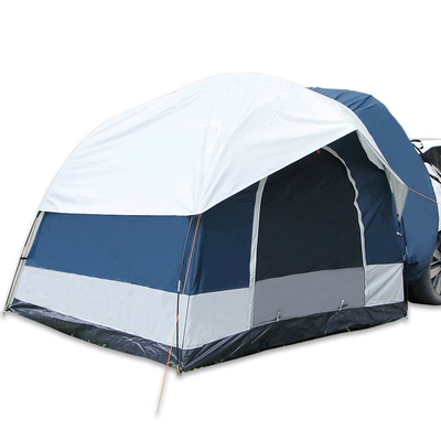 Outdoor Car Rear Tent, Multifunctional Car Extension for Self-Driving Tours, Suv Car Camping, Off-Road Vehicle Sun Protection (Avtomobil dam çadırları) - blue-and-white-4