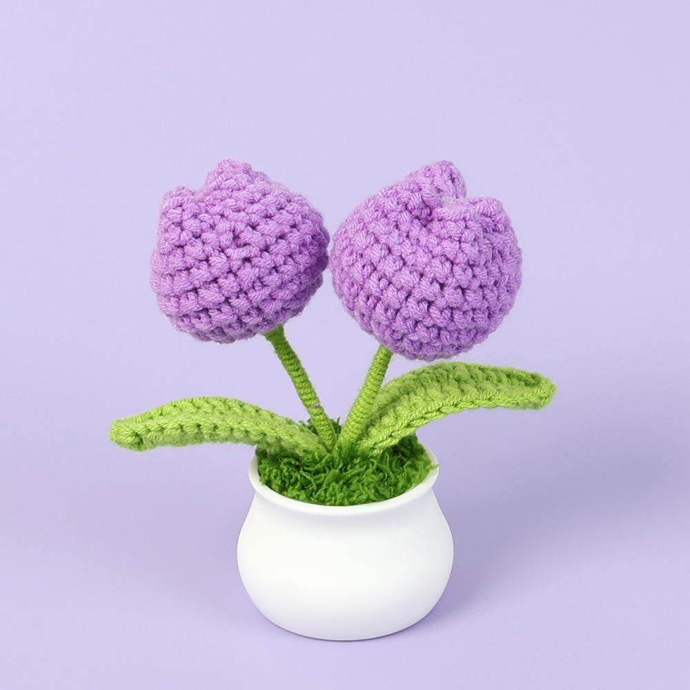 Tulipanas de 2 cabezas púrpura