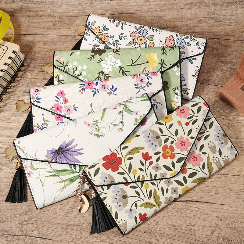 Fashion Women's Long Wallet, Coin Purse, Women's Elegant Folding Card Slots and Zipper Pocket