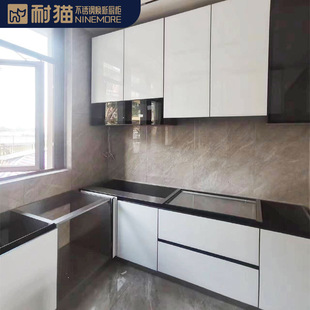 Professional Stainless Steel Kitchen Cabinet Customization Manufacturer Western Kitchen Island Open Kitchen All Stainless Steel Home Decoration Cooperation