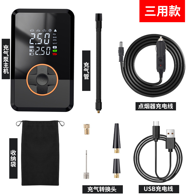 車ワイヤレスポータブル多機能デジタルディスプレイ緊急電源銀行タイヤポンプエアポンプエアポンプ