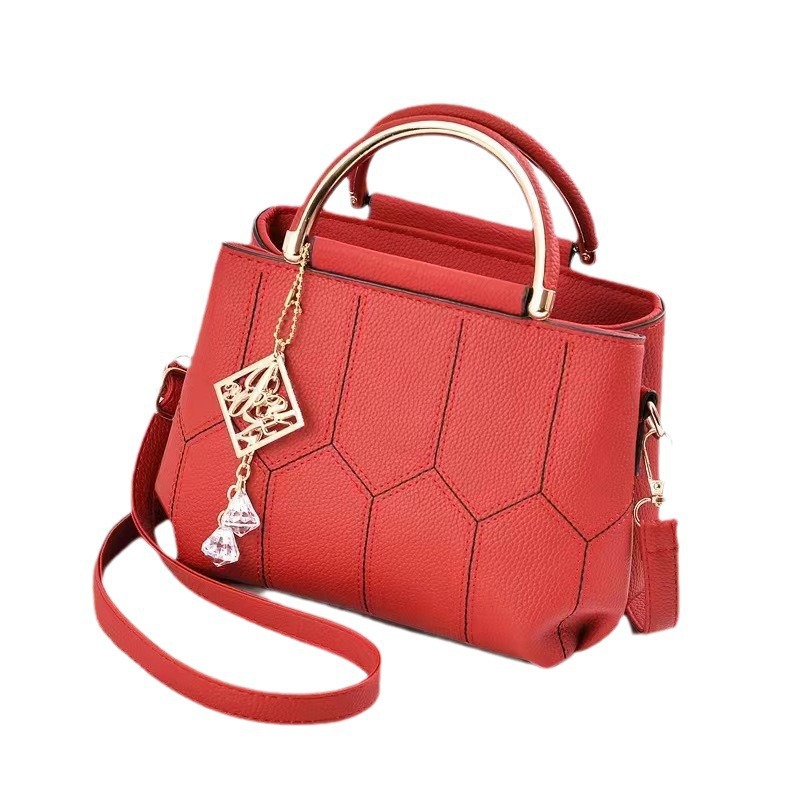 Bolso bandolera transfronterizo, bolso de mano pequeño, nuevo estilo moderno, bolso simple, bolso de hombro con bordado de hilo, bolso compacto.