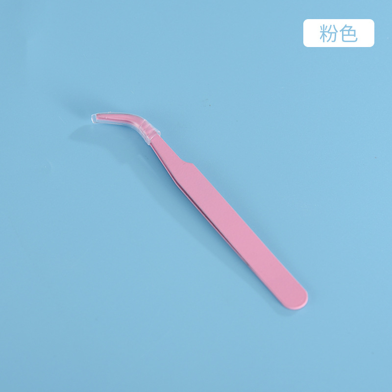 123mm pinzas de pestañas falsas sin pegamento coloridas pinzas de joyería punta herramientas de belleza de pestañas profesionales