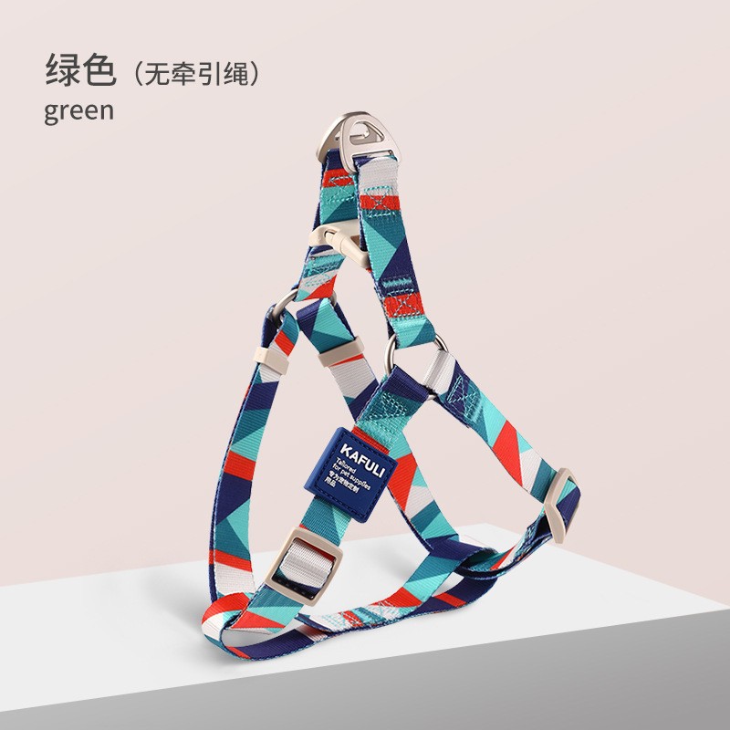 Correa de perro directa de fábrica anti-mordida mascota pecho Correa impresa poliéster perro correa de perro ajustable correa de perro al por mayor