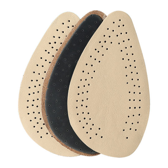 Cowhide front palm pad pointed thickened anti-pain non-slip sweat-absorbing front palm pad high heel insole female half pad half size insole