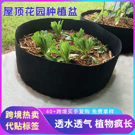 跨境种菜花盆美植袋大型阳台种植袋特大号植树袋毛毡无纺布种植盆