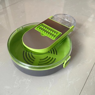 Nine-In-One Multifunctional Press-Type Vegetable Cutter for Kitchen Dicing, Shredding, Grating, Draining, and Cutting into Cubes, Labor-Saving Vegetable Cutting Tool