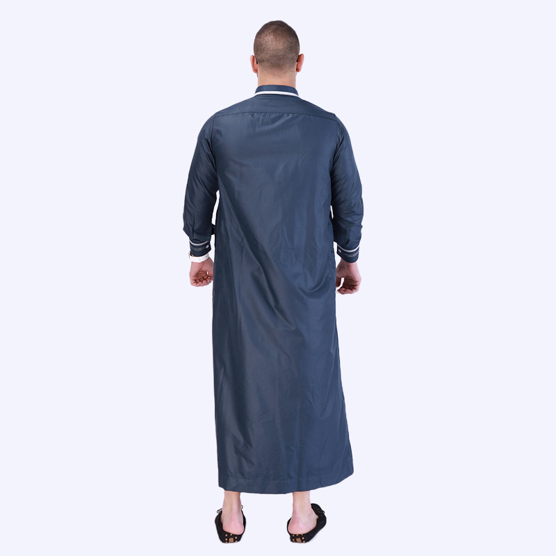 Men's moslem New style long sleeve Arabic robe men's robe wholesale wholesale Muslim men's ethnic long dress_voghion.com