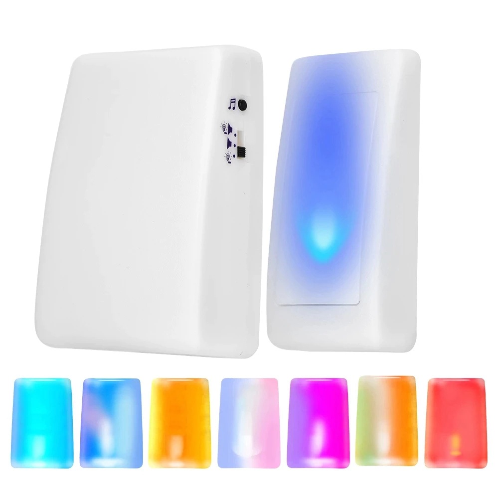 家用七彩可静音非可视化无线门铃可供跨境新款