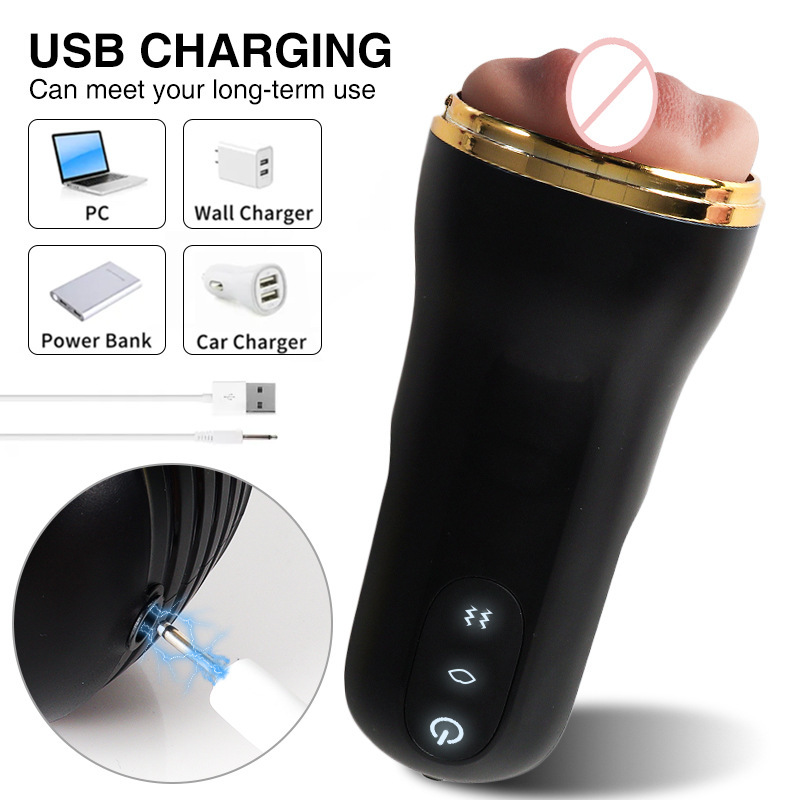 主图05新品防阴倒模飞机杯吮吸震动阴茎训练器男用自慰器成人情