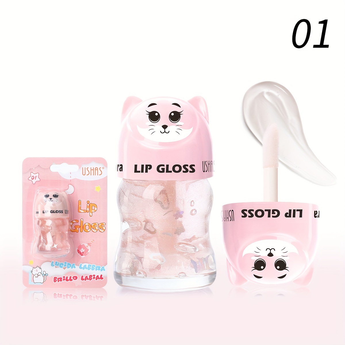 USHAS Europa y América Punto transfronterizo agua brillo de labios hidratante de larga duración brillo de labios bálsamo labial LG2531F