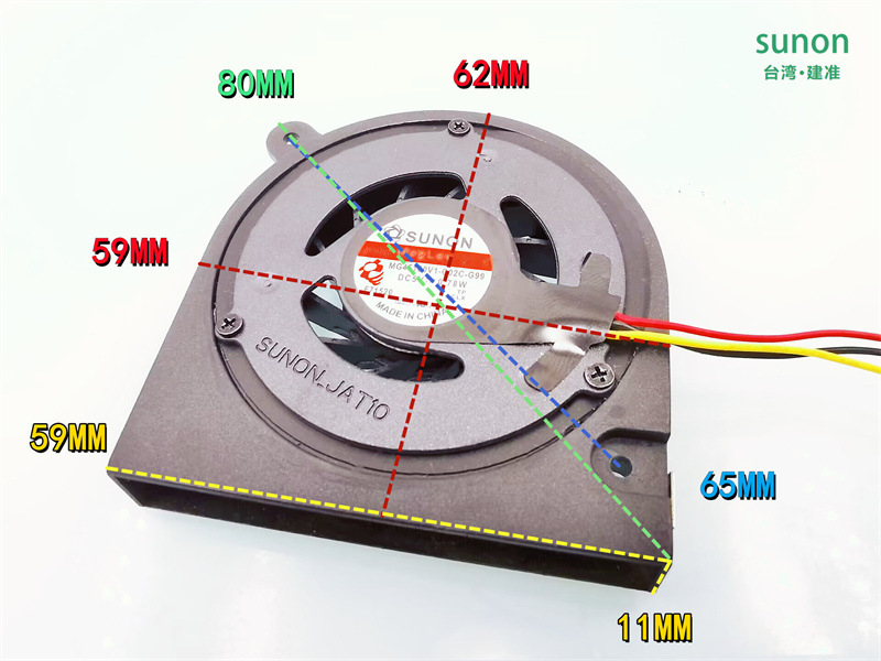 厂家建准MG45100V1-C02C-G99涡轮鼓风机5V 0.78W 笔记本DIY排风抽