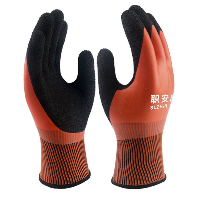 Jingankang guantes de protección para acampar para niños engrosados resistentes al desgaste antideslizante nitrilo jardinería escarda recogiendo y atrapando el látex del mar