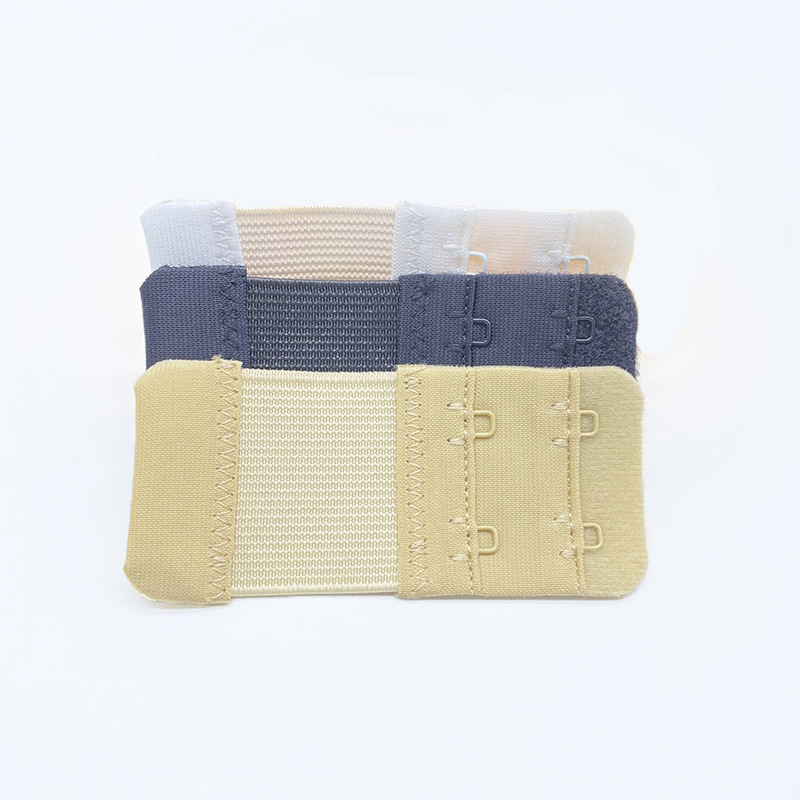 Bra accessories two rows and two buttons elastic elastic band extension buckle 3.8cm nylon fur bottom underwear extension buckle