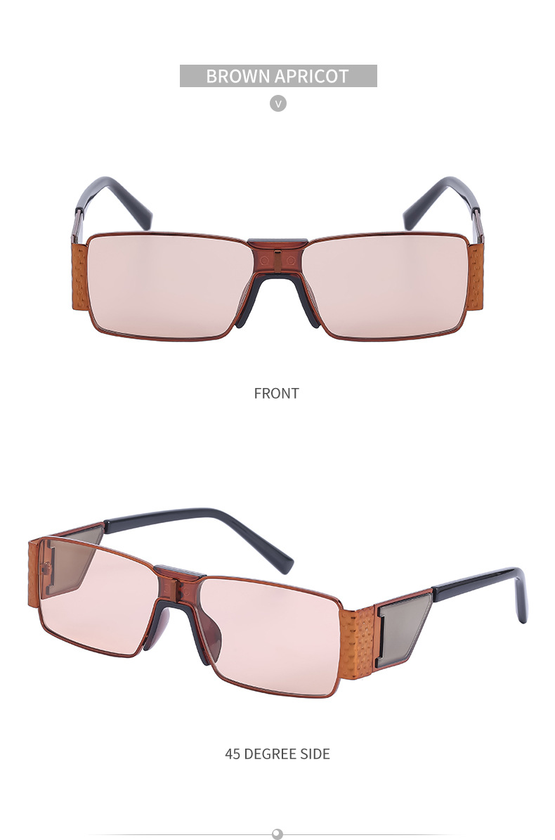 European And American Punk Small Frame One-piece Box Wide-leg Men's Trendy Outdoor Sunglasses display picture 5