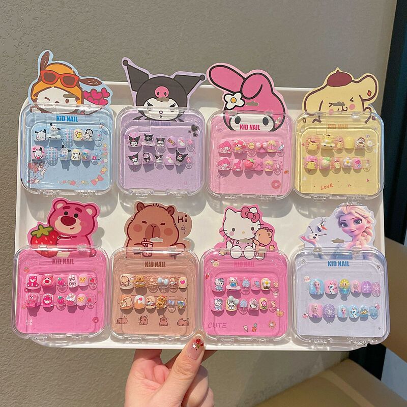 New Cartoon Sanrio Wearable Nails with Self-Adhesive Backing, Cute Girly Nail Stickers for Students, Nail Art Decorations New Cartoon Sanrio Wearable Nails with Self-Adhesive Backing, Cute Girly Nail Stickers for Students, Nail Art Decorations