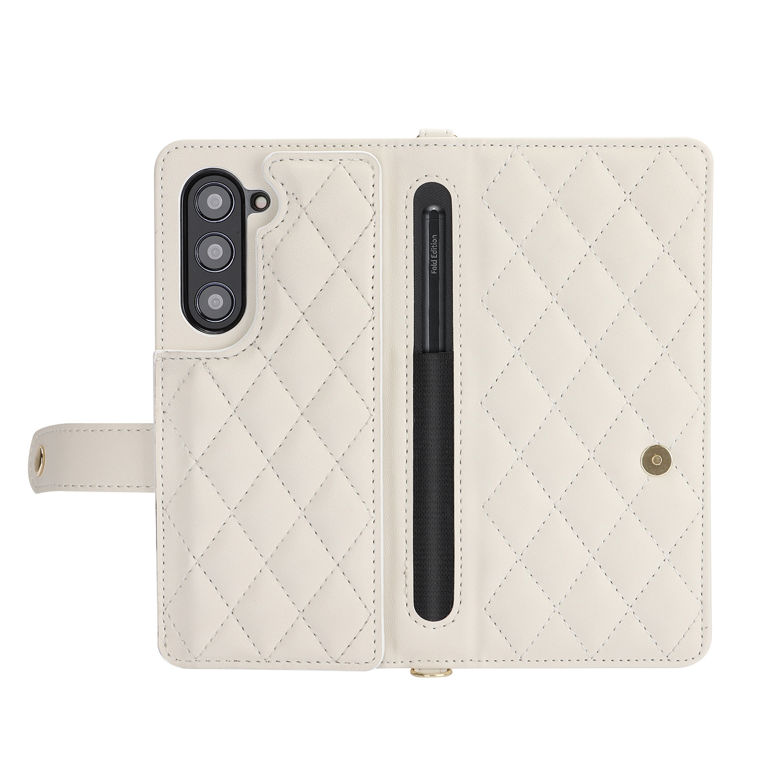 Neue klappbare Handyhülle für Samsung Z Fold4 Crossbody Fold6 Multifunktionale Lederhülle Fold3 Federmäppchen_voghion.com