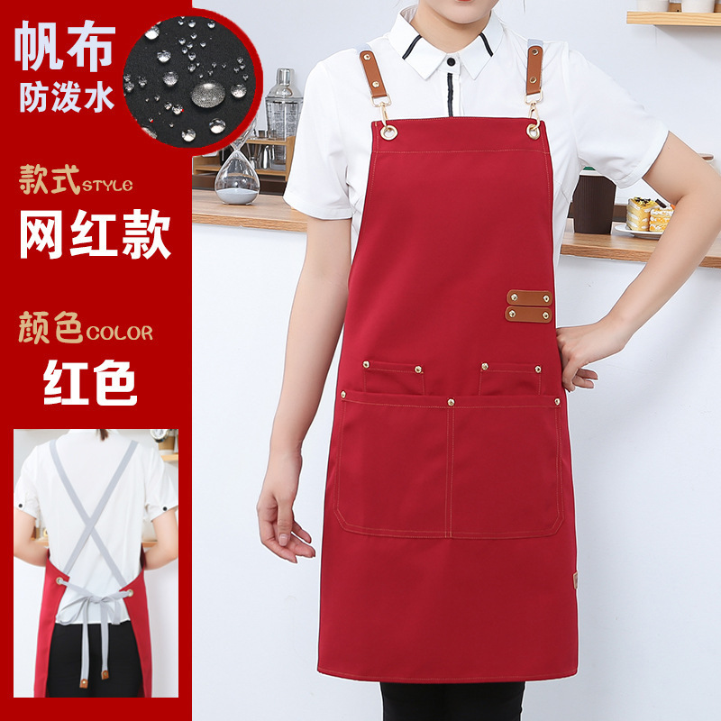 新款围裙防水防油餐饮专用后厨房工作服耐脏厂家现货批发围腰|undefined