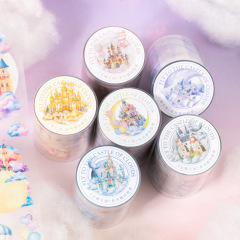 トマトソースガールテープクラウドキングダムシリーズファンタジーキャッスルテーマハンドブック DIY 装飾サイクルステッカー 6 スタイル